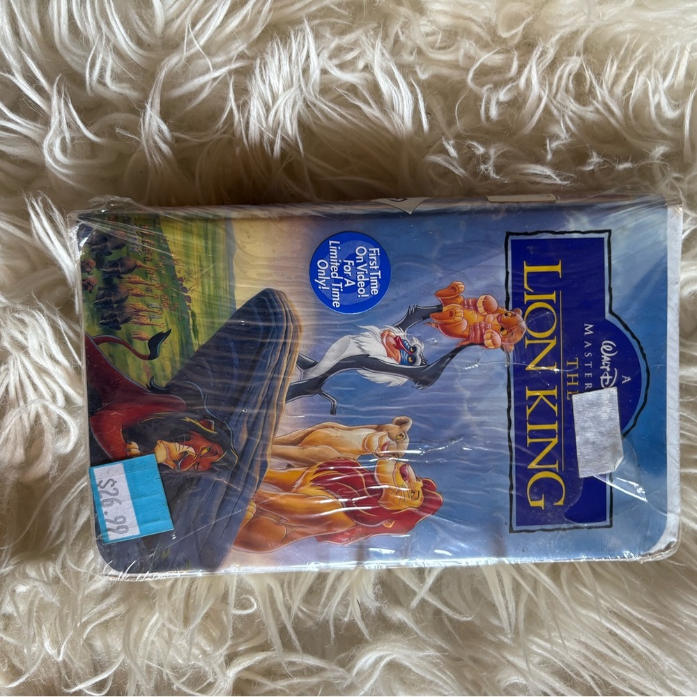 Disney White Spine VHS Case with Black Logo